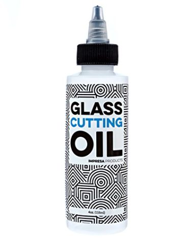 IMPRESA Glass Cutting Oil - Precision Twist Top for Extended Tool Life & Clean Cuts - Versatile Fluid for Stained Glass, Bottle Cutter & Mirror Cutting - 4 Oz, Black