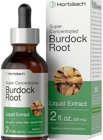 Horbäach Burdock Root Tincture | 2 fl oz | Super Concentrated Herb Extract | Vegetarian, Non-GMO, Glutren Free, Alcohol Free