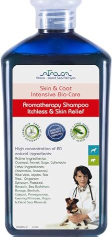 Arava Natural Medicated Dog Shampoo – Anti Yeast Anti Itch Dog Shampoo - Healthy Skin & Coat - First Aid in Hot Spots Ringworm Scrapes Abrasions & Dermatologic Infections - 400ml / 13.5 fl oz