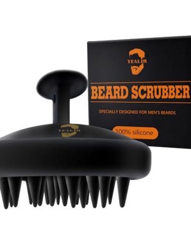 Beard Brush for Men, Silicone Beard Scrubber, Deep Cleans, Hair & Beard Exfoliator Helping Beard Shampoo Better Clean the Beard, Good Helper for Beard Oil - Eco & Reusable