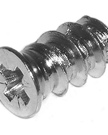 Euro Screws 11.5mm x 6.3mm (for 5mm Hole) Varianta Style Pozidrive/Phillips Flat Head Nickel Finish (100 Pack)