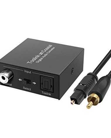 Bi-Directional Coax Digital Audio Adapter - Coax to Optical or Optical to Coaxial Converter