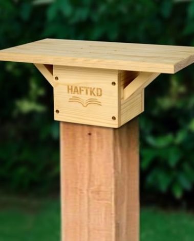 HAFTKD Little Library Mount, Outdoor Library Book Box Bracket Holder, Suitable for 4x4 Post, Stable & Quick - Install, for Neighborhood Community and School