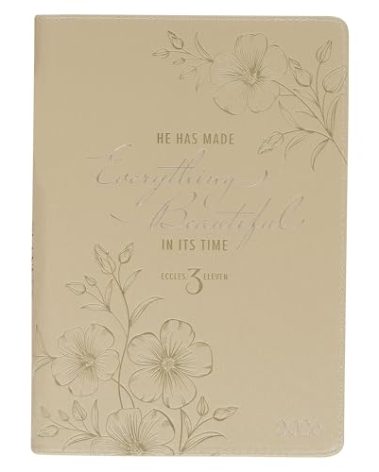 Christian Art Gifts 2026 12 Month Premium Vegan Leather Executive Daily Planner for Women: Everything Beautiful Inspiring Scripture, Weekly Planning, Budgeting, Protective Zipper Closure, Gold Floral