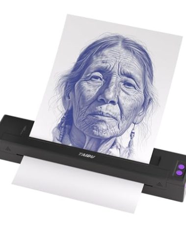 TAIDU 2025 Upgraded P19 Thermal Tattoo Printer with 20 Tattoo Transfer Papers, Realistic Printing; Wireless Bluetooth Compatible iOS/Android Phones