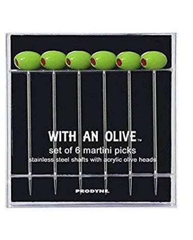 Prodyne Cocktail Picks, Set of 6, Green