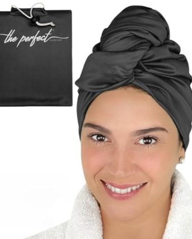 Microfiber Hair Towel Wrap for Women - Gift and Travel - Smooth like Silk - Curly, Wavy, Straight Hair Girls - Plopping Essential - Anti-Frizz, Fast Drying, Works Better than a T-Shirt