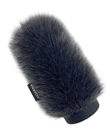 Microphone Wind Muff Pop Filter For Sennheiserr MKH416 MKH418 ME66 K6 Shotgun Microphone Cover windscreen Deadcat For Rode Ntg3 Microphone shield Headset microphone windscreen (Dark Grey)