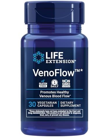 Life Extension VenoFlow™, nattokinase Enzyme, French Maritime Pine bark Extract, Supports Healthy Vascular Function, arm and Leg Circulation, Gluten Free, Non-GMO, Vegetarian, 1-Daily, 30 Capsules