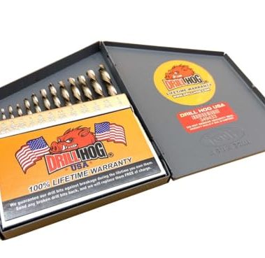 Drill Hog 13 Pc Niobium Left Hand Drill Bit Set Index Drill Bits