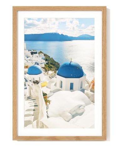 Axeman 13x19 Poster Frame | Solid Oak Wood 13x19 Picture Frame With Mat for 11x17 | 13''x19'' Wood Frame | Tempered Glass and Hanging Hardware Included Home Wall Decor Hanging Frame | Natural