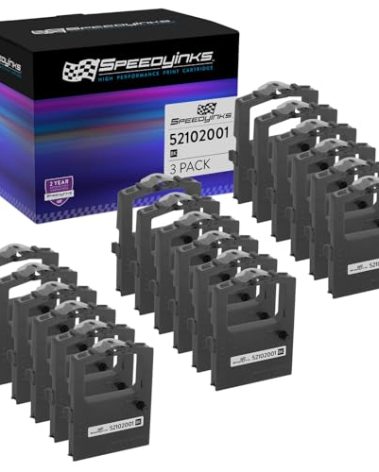 SPEEDYINKS Compatible Printer Ribbon Cartridge Replacements for Okidata 52102001 (Black, 18-Multipack) Compatible with The Following Okidata Printer Model Microline 120