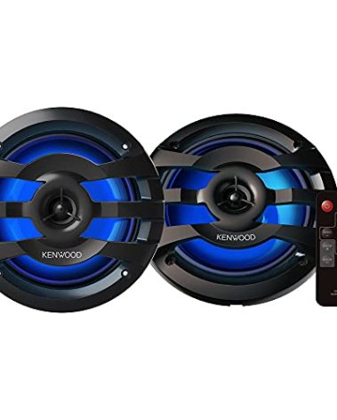 Kenwood KFC-1673MRBL 6-3/4" Marine/Car Speakers Black w/RGB