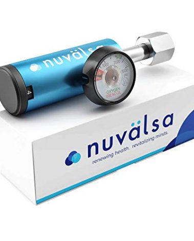 Nuvälsa Ozone Therapy Low Flow Oxygen Regulator – Easy to Use – Works with Ozone Generators – Compatible with Oxygen Cylinders up to 3,000 PSI – Wrench-Tightened Connection – CGA 540