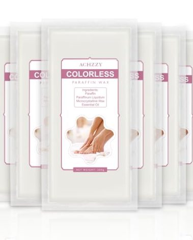 Achzzy Natural Paraffin Wax Refills, 6 Pack Paraffin Wax Blocks of Unscented for Paraffin Bath, Paraffin Wax for Hand and Feet for Deep Hydration, Moisturizing and Nourish (Unscented)