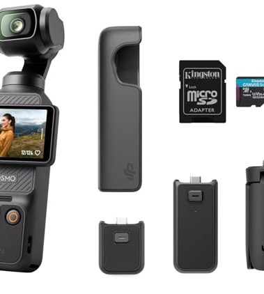 DJI Osmo Pocket 3 Capture More Combo, Vlogging Camera with 1'' CMOS & 4K/120fps Video, 3-Axis Stabilization, Fast Focusing, Face/Object Tracking, 2" Rotatable Touchscreen