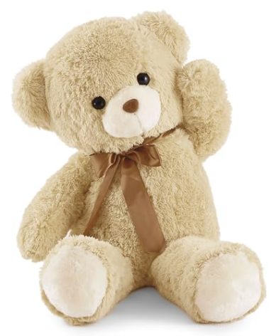 YunNasi Big Teddy Bear Stuffed Animal 35in Giant Stuffed Bear Gift for Girlfriend Children on Birthday, Light Brown