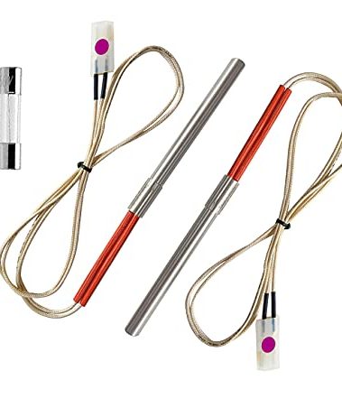 Replacement Hot Rod Ignitor Kit for Traeger Wood Pellet Grills,with 2 Sets of Hot Rod Igniter, 2 Fuses