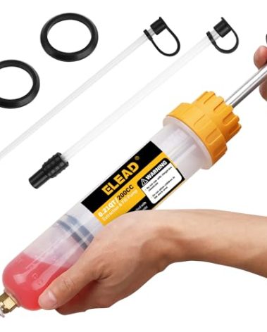 ELEAD 200CC Siphon Pump, Oil Extractor Pump, Oil Pump, Transfer Pump, Fluid Extractor, Fluid Syringe Extractor, Car Vacuum Fuel Transfer, Siphon Pump for Gasoline Hand Cleaner for auto Mechanics