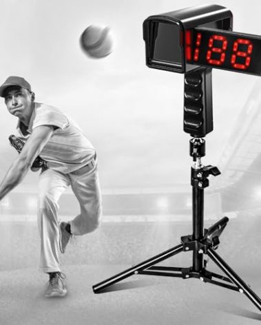 Baseball Radar Gun with Tripod,LED+LCD Larger Display, Speed Radar Gun for Baseball Softball,Handheld or Hand Free Speed Sensors Baseball Speed Training Equipment for All Baseball Players