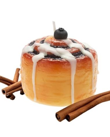 Mesiiloly Cinnamon Roll Candle Food Shaped Cinnamon Scented Candles Unique Candle Gifts for Women Men Ideal for Fall, Home Decorations