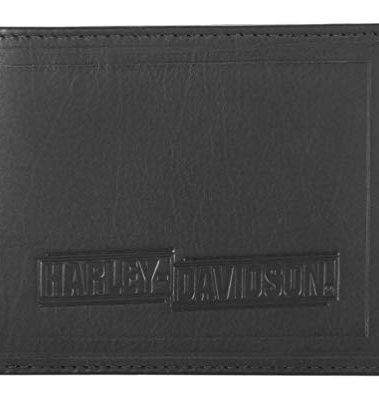 Harley-Davidson Men's Drag Race Bi-Fold Leather Wallet w/RFID HDMWA11675