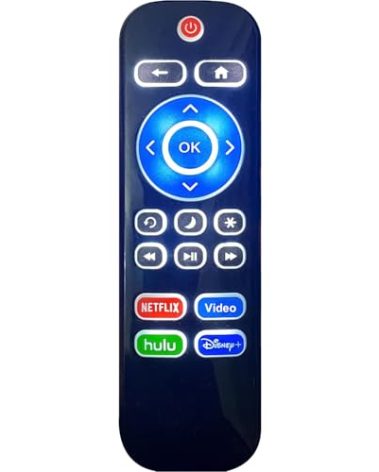 Replacement Backlit Remote Control for TCL/Hisense/Sharp/Philips/Onn/Element/Insignia/Westinghouse Roku TV (NOT for Roku Stick or Box)