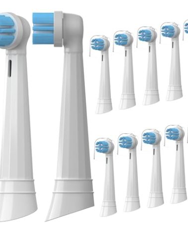 Replacement Toothbrush Head Compatible with Oral B IO, Replacement Heads for Oral B IO 3 4 5 6 7 7G 8 9 10 Series Electric Toothbrushes, White, 12 Count