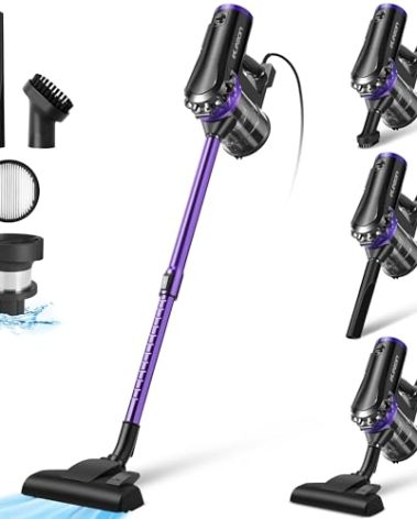 elezon F800 Corded Vacuum Cleaner 500W, 18KPa Powerful Suction, 23ft Long Cord, HEPA Filter, 1.2L Dust Capacity, 2-in-1 Handheld Stick Vacuum for Home Hardwood & Tile Floors