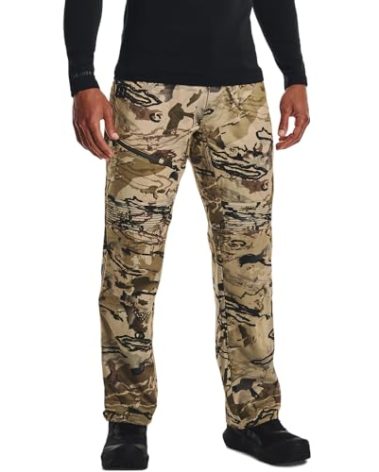 Under Armour Mens Brow Tine ColdGear Infrared Pants Barren Camo Black | Scent Control and Infrared Technology for Hiking Hunting and Work