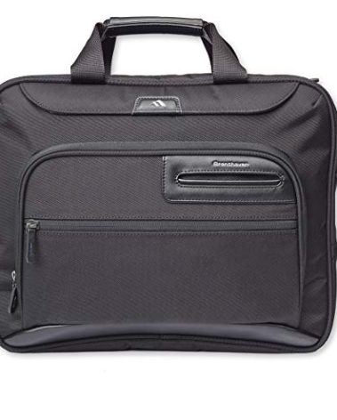 Brenthaven Elliot Deluxe Brief Shoulder Business Bag Fits 15 inch Laptops MacBooks Chromebooks & Tablet - Durable Versatile Compact Convenient for Professional Work Office or Students Use - Black