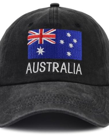 Australian Hats for Men Women, Australia Flag Baseball Cap, Fathers Day Patriotic Christmas Birthday Gifts for Dad Mom Papa Mama Grandpa Husband Wife Black