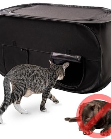 Pexter Cat Litter Box Enclosure, Dog Proof, Discreet and Hidden Litter Box, Kitty Litter Trap Design with Easy-Clean Feature, Scoop and Deodorizer Storage Pockets, Lightweight and Waterproof