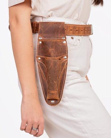 Hori Hori Leather Sheath Belt with Pruner and Scissor Pockets. Personalized Florist Tool Belt Leather, Gardening Belt with Pockets.