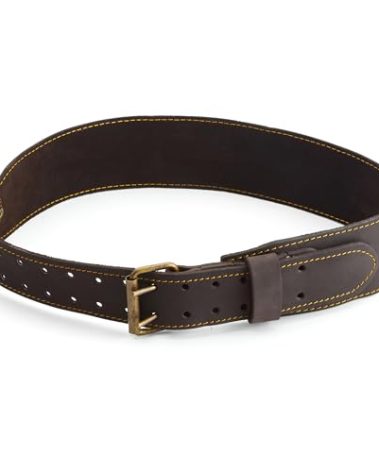 OX Pro Small/Medium 3" Wide Full Grain Leather Tool Belt with Double Stitched Construction Belt with Rivets - 27" to 38" Belt Length - OX-P263301