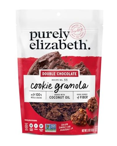 Purely Elizabeth Cookie Granola, Double Chocolate, Gluten-Free, Non-GMO (11oz Bag)