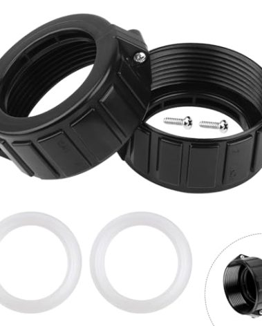 UASAM 2" Spa Hot Tub Heater Split Nut Unions with Screws & Heater Gasket, Split Nut for Hot Tub and Spa Replacement Part, Suitable for 2-inch Heater Assemblies - 2 Pack