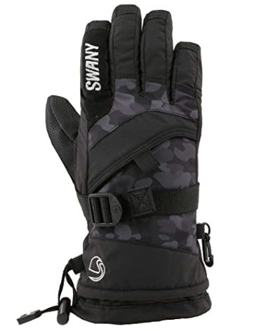 Swany X-Over Jr Glove, Color: Black/Camo, Size: S (SX-65J-BK/CAMO-S)