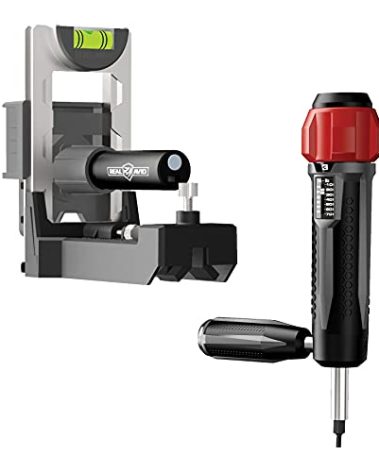 Real Avid Scope Leveling Kit & Precision Scope Level System Complete Scope Mounting Kit For Easy Mounting, Aligning & Leveling Rifle Scopes Includes 10 To 70 Inch-b Torque Screwdriver with 12 Bits