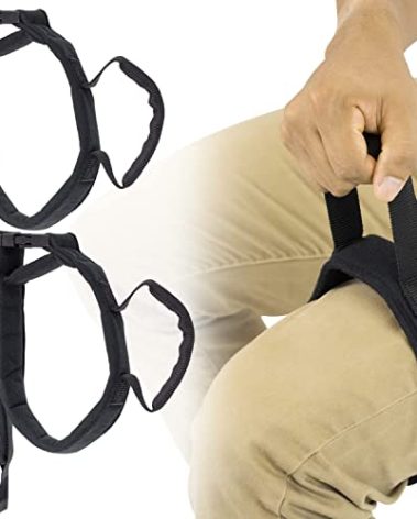 Vive Thigh Lifter Strap (2 Pack) - Pull Up Assistance Band - Medical Equipment Padded Wrist Tool For Leg Movement - Transfer Device For Limited Mobility, Knee Recovery - For Elderly, Senior & Disabled