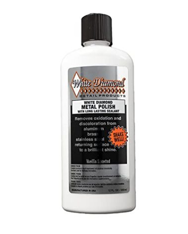 Schultz Laboratories Metal Polish with Long Lasting Sealant, 12 fl oz is a Cleaner, Polisher and protectant All in one. Removes Oxidation and Discoloration from Aluminum, Brass, Chrome and More
