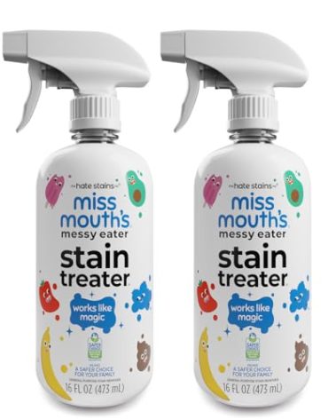 Miss Mouth’s Messy Eater Stain Treater Spray - Stain Remover - Newborn & Baby Essentials - 2-Pack of 16oz Stain Remover
