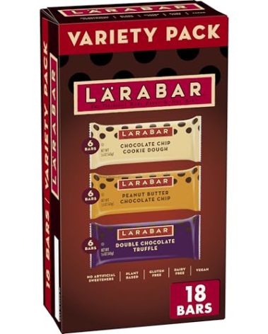 Larabar Chocolate Variety Pack, Fruit and Nut Bars, Gluten Free and Vegan, 28.8 oz, 18 Ct