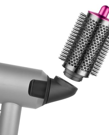 ZEPHBLOW Upgraded Connector Adapter with Large Round Volumizing Brush for Dyson Supersonic Hair Dryer, Round Brush and Adapter Attachment for Converting Hair Dryer for Airwrap, Rose