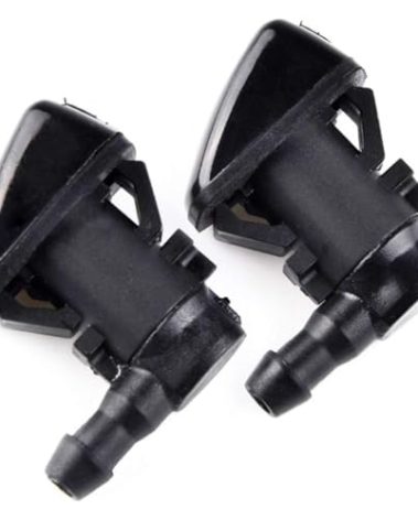 Cheriezing 55079049AA Front Windshield Washer Nozzles Wiper Spray Kit Single Hole Compatible with 2005-2016 Grand Cherokee, 2005-2013 Malibu, 2005-2010 G6, 2007-2010 Aura | set of 2