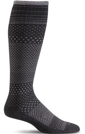 Sockwell Women's Micro Grade Moderate Graduated Compression Sock, Black - S/M