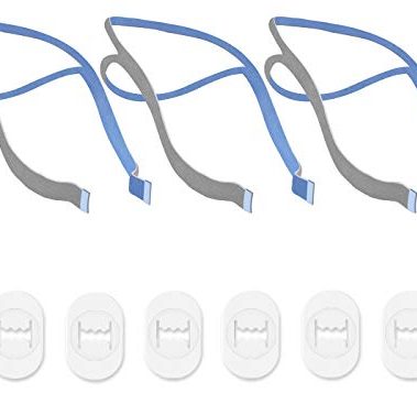 Replacement Headgear Compatible with P10 Nasal Pillow Mask Straps Included 3 Super Elastic Straps and 6 Adjustment Clips(3 Pack)