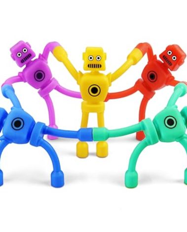 Valentines Day Gift for Kids Toddlers Boys 5PC Magnetic Robot Men Travel Toys Airplane Road Trip Car Travel Activities Essential Cool Magnet People Fidgets Classroom for Boy 3 4 5 6 7 8 Year Old