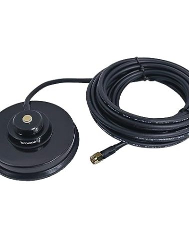 Browning BR-1035-SMA Premium 3 5/8" Magnet NMO Mounting with Rubber Boot & SMA Male, Black