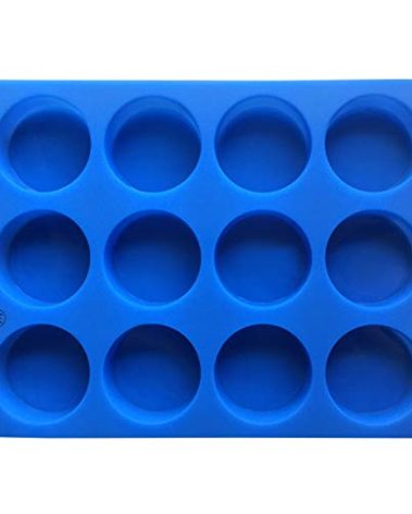 Crafters Elements Round Soap Mold Shaving Shave Mold Luffa Mold Disk Lotion Shampoo Bar Soap Making 12 Cavity 4oz Bars Resin